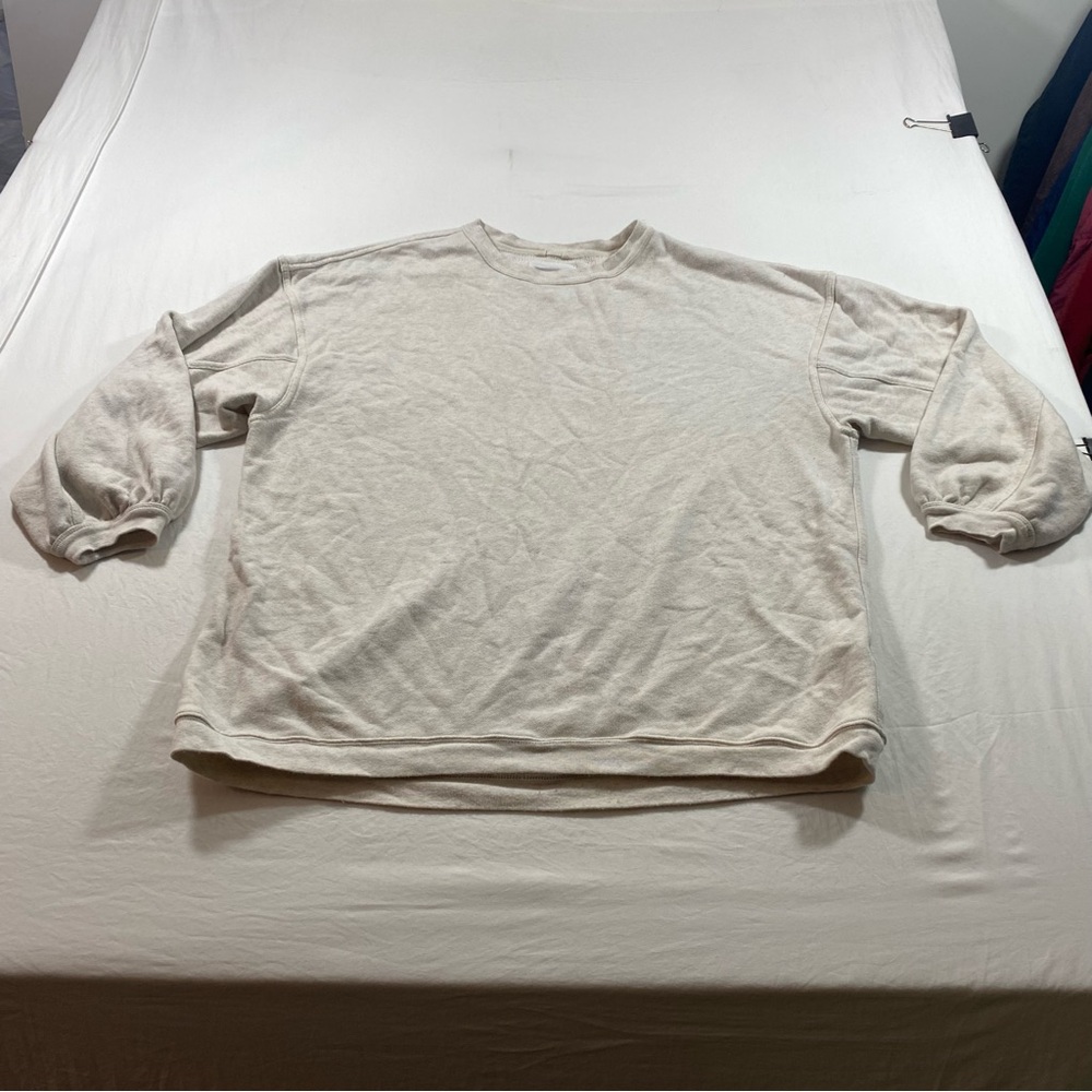 aerie Cream Oversized Crewneck Sweatshirt - Picture 9 of 9